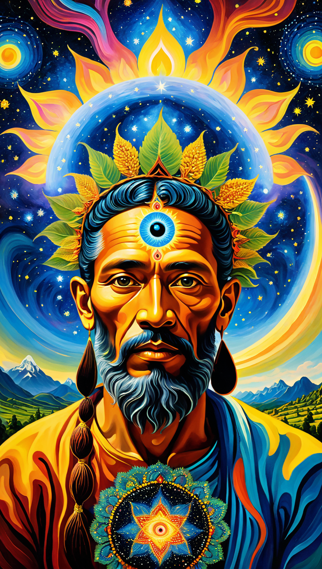 01832-1036320617-ayahuasca shamanic spirits, third eye awakening, dmt realm, meditating, starry galaxy, very artistic, visionary, vivid, colorful.png